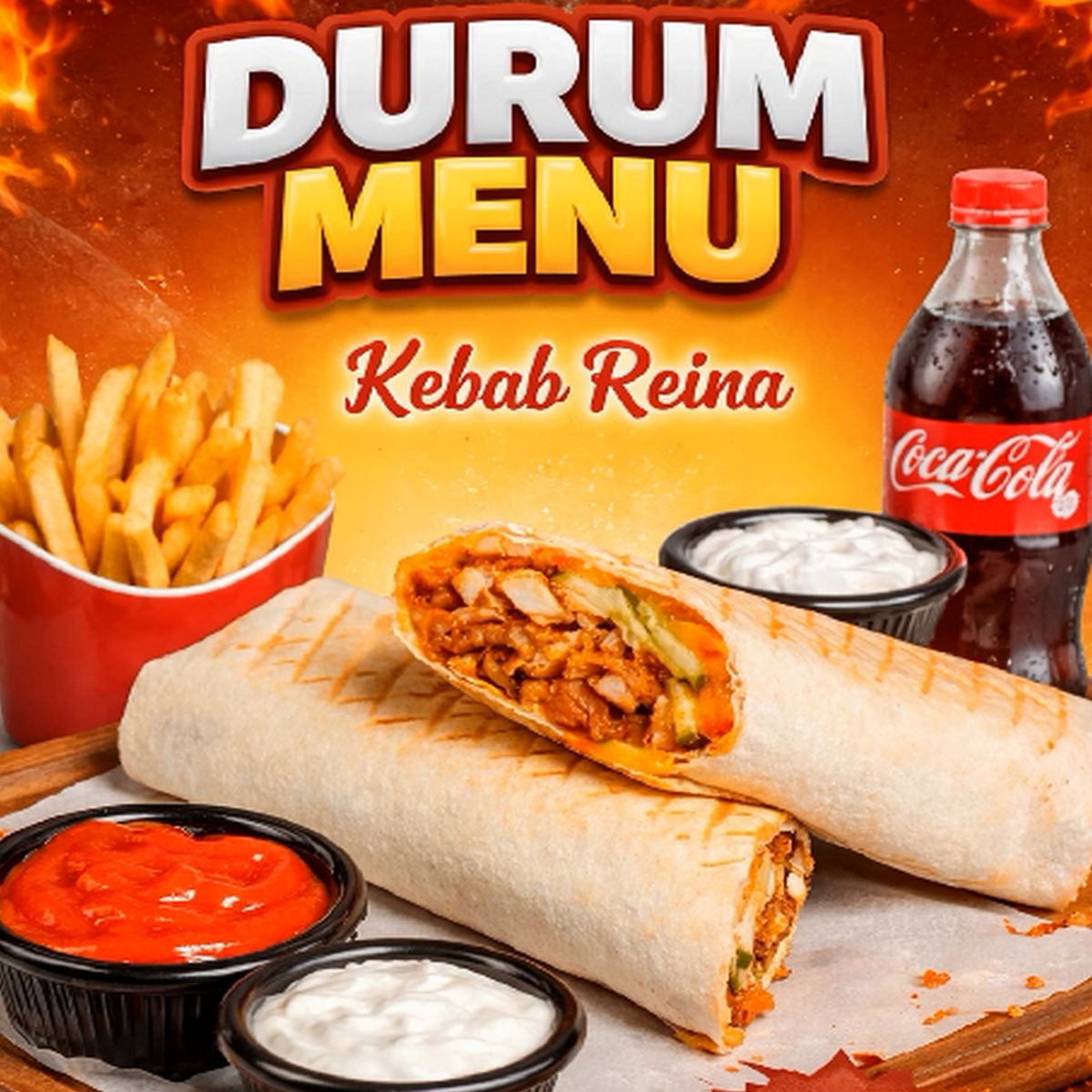 Kebab, tortila, bagety