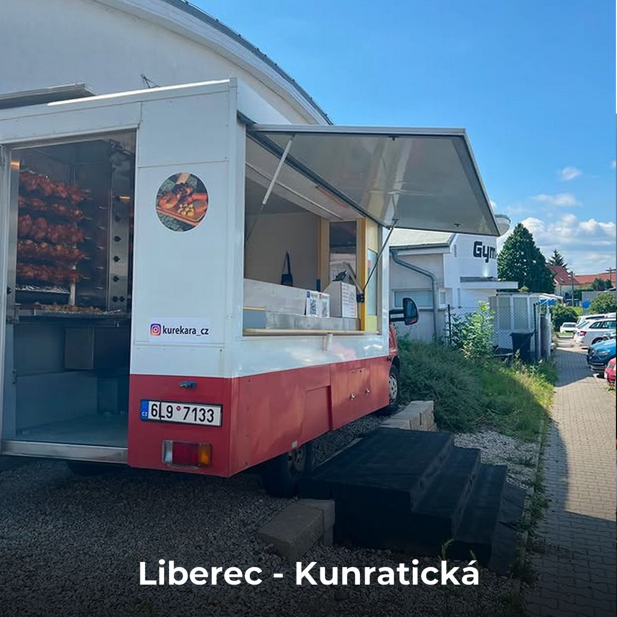 Prodej grilovaných kuřat a dalších dobrot ve městech Hejnice, Frýdlant, Nové Město pod Smrkem a Hrádek nad Nisou, vše v okresu Liberec.